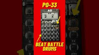 PO-33 BEAT BATTLE DRUMS drum kit 🥁 (incl. sliceable audio samples) | Teenage Engineering