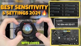 NEW😱BEST SENSITIVITY & SETTINGS 2024🔥| 5 Finger Claw Gyroscope | PUBG MOBILE