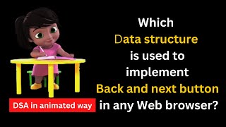 Which data structure is used to implement back and front button any web browser? #DSA #dsa #dsalgo