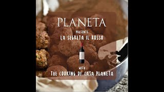 Planeta La Segreta Il Rosso Paired with Polpette