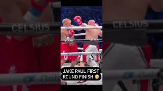 #jakepaul with a first round tko #youtubeshorts #boxing #influencerboxing