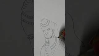 Quick simple and easy drawing of lord Hanuman face/ Hanumanji drawing for beginners/ Bajrangbali