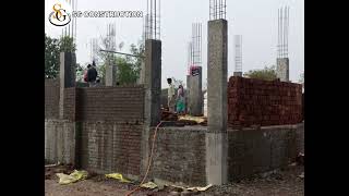 Construction Site Brick Work of Kharatwadi🏡 Site... with 3D PLAN.... WORK IN PROCESS🔥🔥🔥