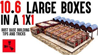 Rust Base Building - The 10.6 Boxes in a 1x1 Max Efficiency Loot Room (Rust Tips)