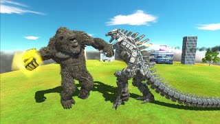 King Kong vs Mecha Godzilla : The Ultimate Size Comparison Battle | Animal Revolt Battle Simulator