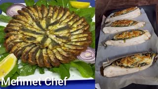 Sütte marine edilmiş sardalya balığı & Pazılı palamut dolması Mehmet Chef