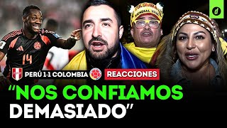 ¡REGALAMOS EL PRIMER TIEMPO!: REACCIONES de HINCHAS COLOMBIANOS tras el PERÚ 1-1 COLOMBIA | Depor