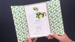 Lemons wedding invitation