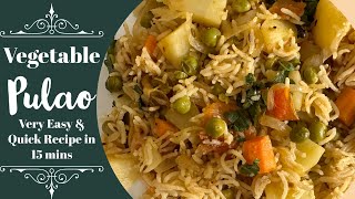 Vegetable Pulao Recipe | Vegetable Rice | Pulao Recipe | वेज पुलाव | Gluten Free Recipe