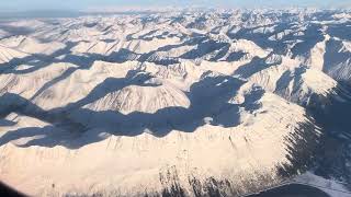 Flying into Anchorage, Alaska