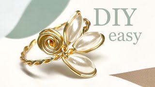 Super easy DIY Ring-making wire wrapping jewelry tutorial