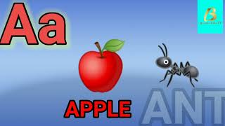 Learn alphabet A to M |Pre-school learning A for APPLE phonetics with two words |kids @burhankidstv