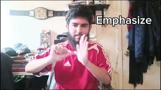 Emphasize, Emphasis, Impress-On ASL(Sign Language)- Deaf