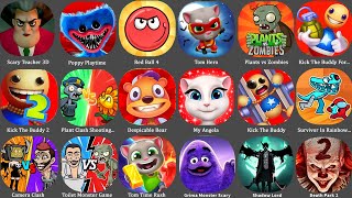 Scary Teacher 3D,Poppy Playtime,Red Ball 4,Tom Hero,Plants vs Zombies,Kick The Buddy,The Buddy 2,...