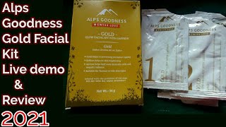 Affordable Gold Facial kit Ever|Alps Goodness Gold Saffron Facial kit Honest demo1st time Try kiya..