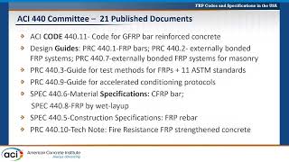 Recent Code Developments in the USA Related to External and Internal FRP