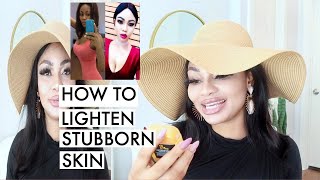 How To Lighten STUBBORN Skin | Skin Bleaching - FAST RESULT! (HOME REMEDY) | 100% NATURAL