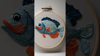 Hand Embroidered Fish | Fish Embroidery #embroiderybyafeei #embroidery #afeei #handembroidey