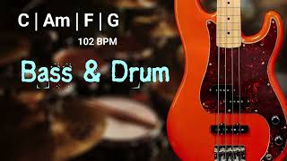 Bass & Drum l Funk Pop l C Major 102 BPM