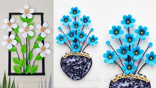 2 Beautiful paper wall hanging | Paper crafts for home decor | Unique Paper flower wall decoration