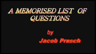 Jacob Prasch A Memorised List of Questions