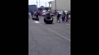 155lb Farmers Walk (each hand)/ 300+lb tire flip Medley- Ryan Martinez