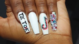 HOW TO: Tik Tok Nails | Glitch Effect Nail Art