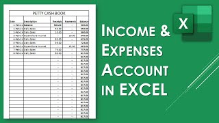 How to Create Income and Expenses Accounts in Excel Using Running Balance