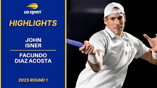 John Isner vs. Facundo Diaz Costa Highlights | 2023 US Open Round 1 Gameplay