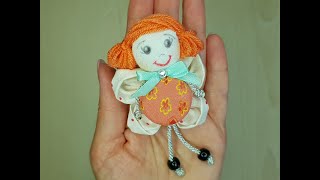 Butterfly Doll Made from a Cap from a Plastic Bottle and Pieces of Fabric - CRAFTMANIA