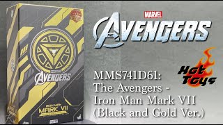 Hot Toys MMS741D61 Iron Man Mark VII (Black and Gold Version) Unboxing Quick Look Review