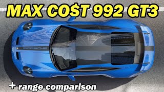 Porsche 992 GT3 MAX OUT Cost & Performance Sports Car Models Comparison | Porsche Web Configurator