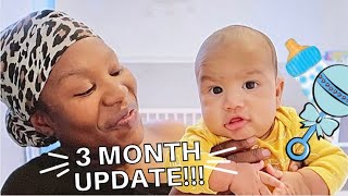 3 MONTH BABY UPDATE | EARLY TEETHING, BABY TALK, GRASPING TOYS, TUMMY TIME & more