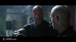 Hobbs & Shaw | Hallway Beatdown Scene | HBO