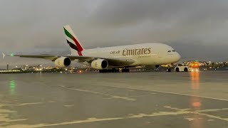 Emirates A380 - Toronto to Dubai ( Towing)