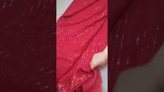 Beautiful Red sequence work saree #flipkart #sequence #saree #youtubeshorts #trending #Red saree