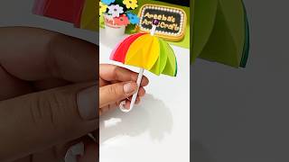 DIY Paper Craft | Paper made Umbrella | Easy Crafting #shorts #diy #papercraft #umbrella #craft