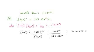 Calculate the OH  concentration in an aqueous solution at 25Â°C with an H3O+ concentration of 1 23 Ã