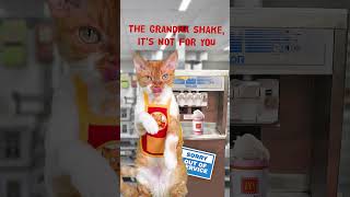 Cat Orders a Grandma McFlurry Shake #shorts