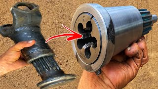 Every great master should own this genius tool | Old drive spline shaft make a tool thread for lathe