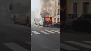 Un bus RATP 256 prend feu en plein service à Deuil-la-Barre (95) (02.09.2024)