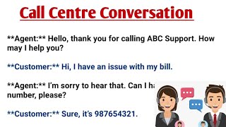 Call Centre conversation in English | Call Centre dialogue writing | Dialogue writing