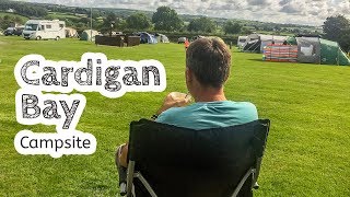 Cardigan Bay Campsite, Awning in a Storm, and Dolphin Watchning