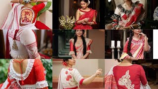 Traditional Bengali Saree Blouse Design ❤️ || Blouse neck designs #trending #bengali #traditional