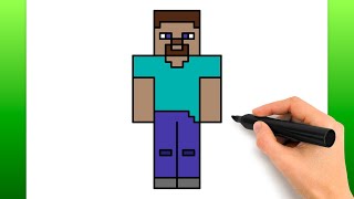 Wie Man Steve Aus Minecraft Zeichnet (Einfaches Zeichen-tutorial)