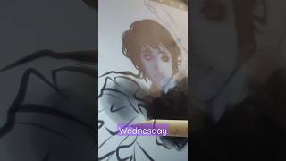 try draw new wednesday | procreate | #shorts