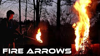 diy FIRE ARROWS (best way to dispose of a Christmas Tree ever!!)