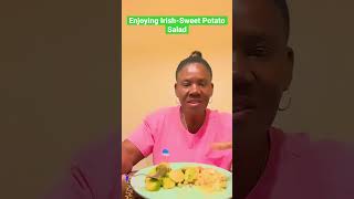 Irish-sweet Potato Salad with Brussels Sprouts #shortsfeed #shortvideo #shortsvideo #tasty #fyp