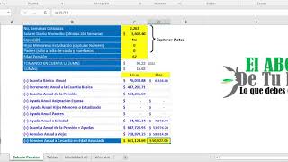 Cálculadora Excel por dentro Ley 73