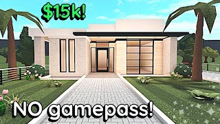 Tropical 15k Bloxburg *NO GAME PASS* Modern House Build Tutorial Exterior